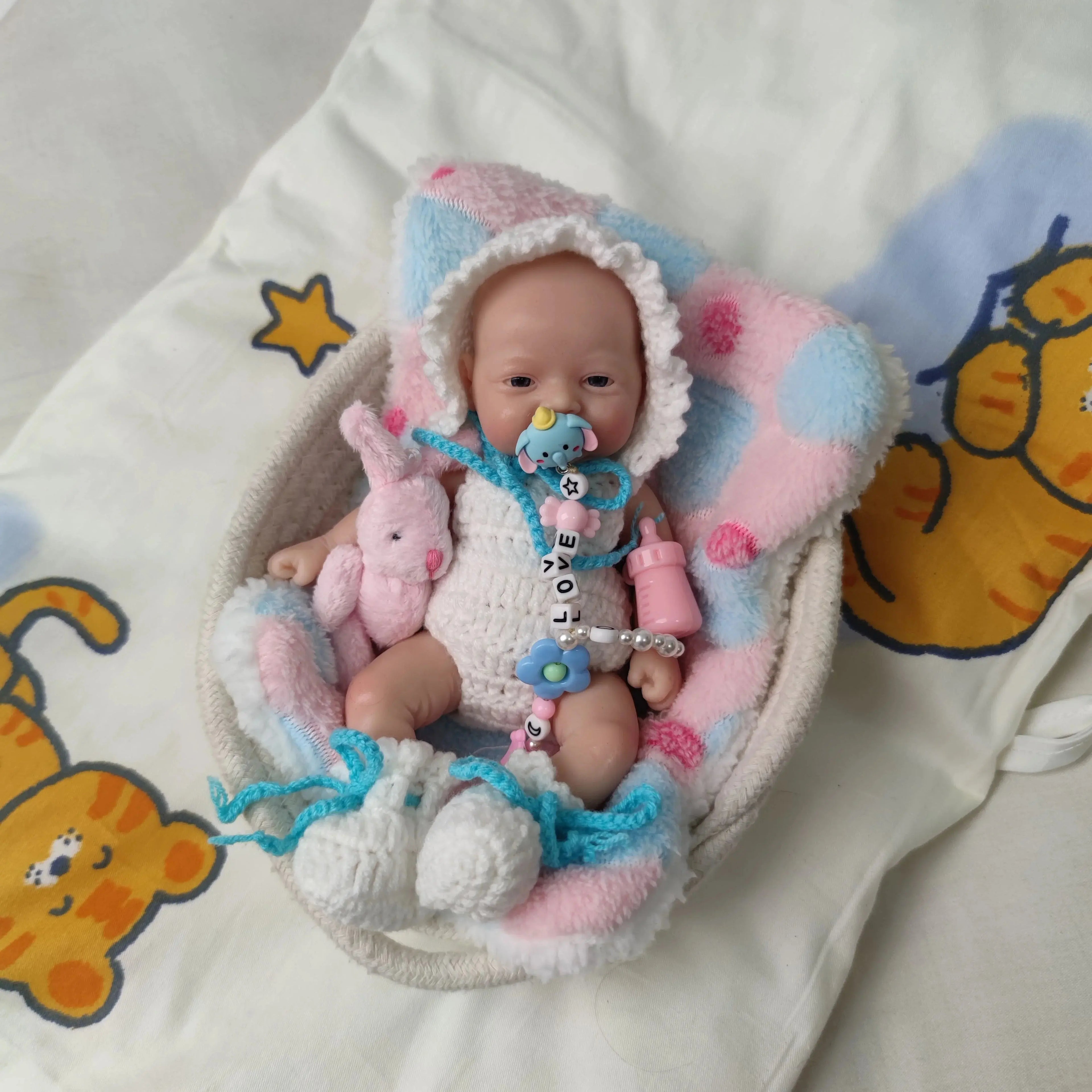 Image of Reborn Baby Dolls Lifelike Reborn Baby Doll 7 Inch Mini Full Body