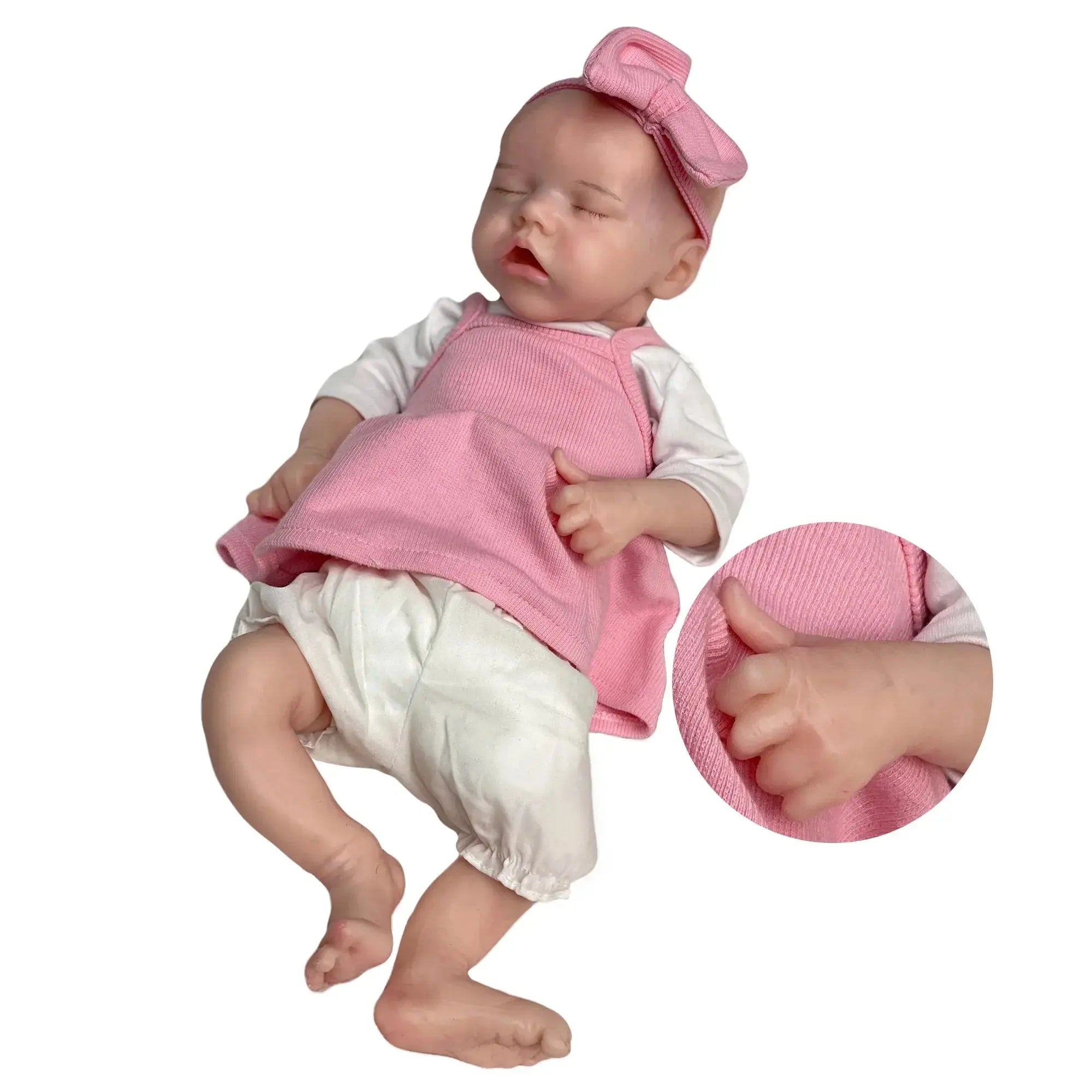 Image of Reborn Baby Dolls 17Inch Twins A Full Solid Silicone Bebe Reborn 3D