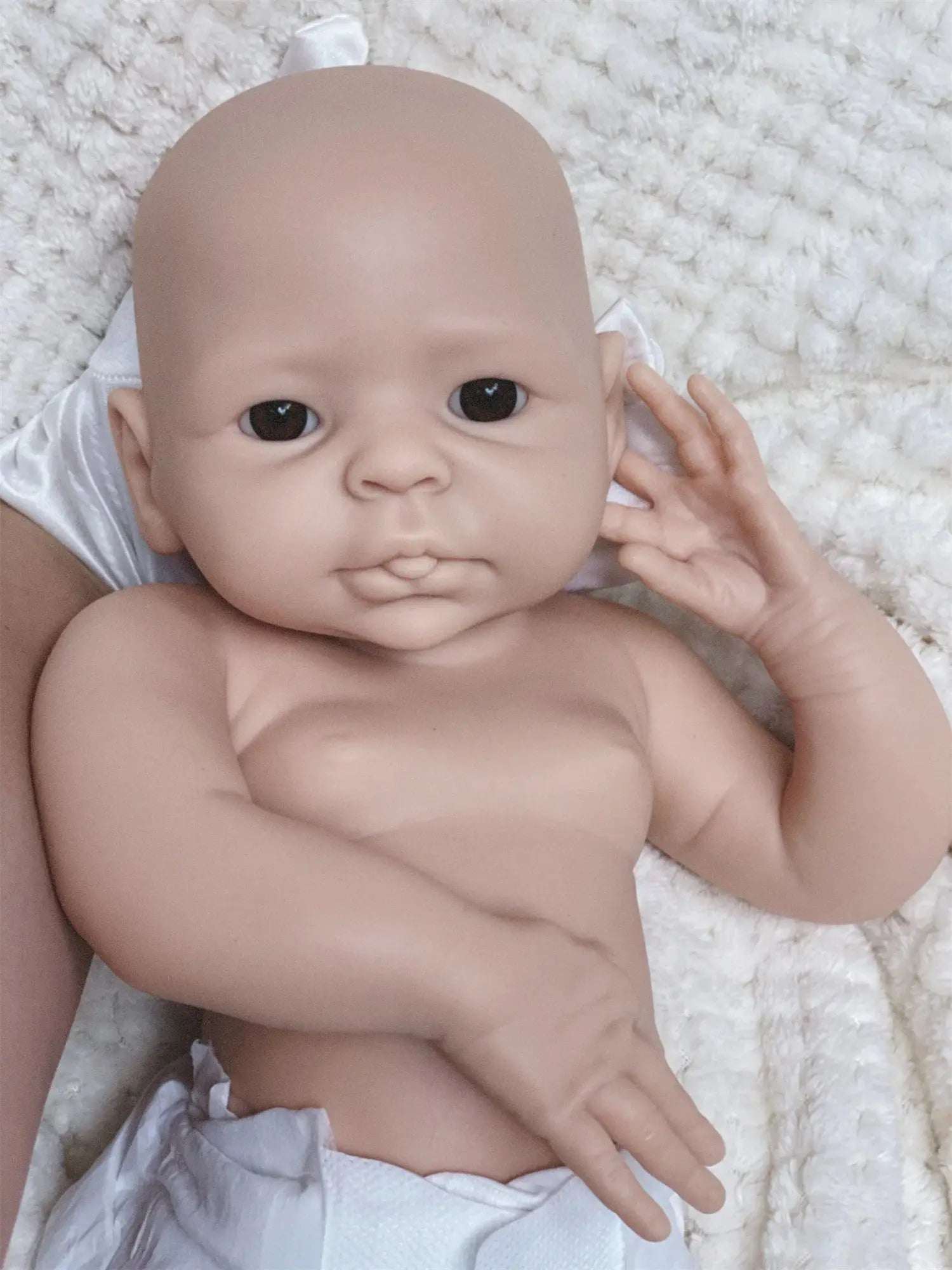 Image of Reborn Baby Dolls 17Inch Washable Full Body Solid Silicone Bebe