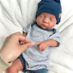 Image of Reborn Baby Dolls Handmade 18Inch Lifelike Details Flexible Silicone