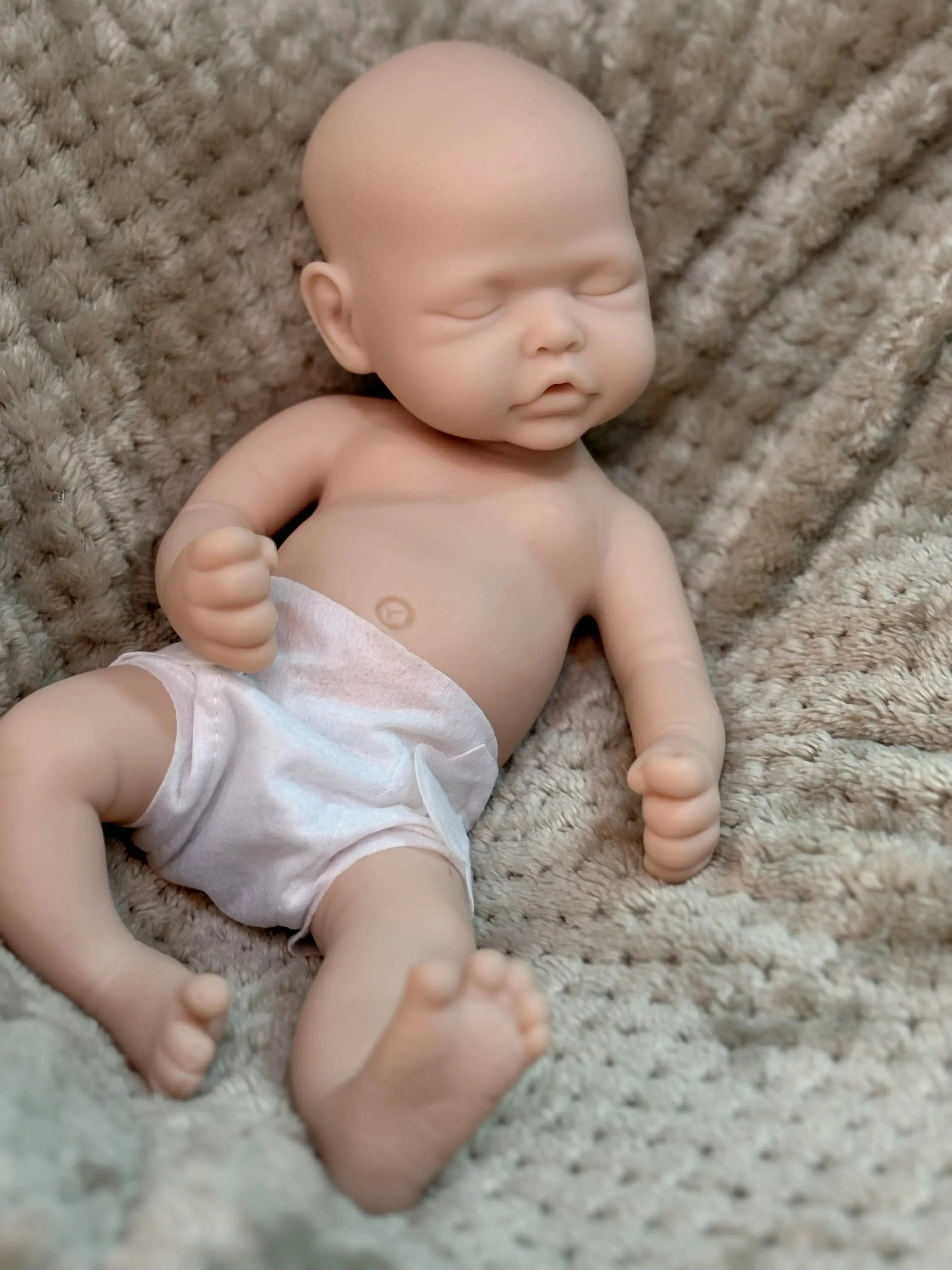Image of Reborn Baby Dolls 13Inch Silicone Bebe Can Open Mouth Full Solid