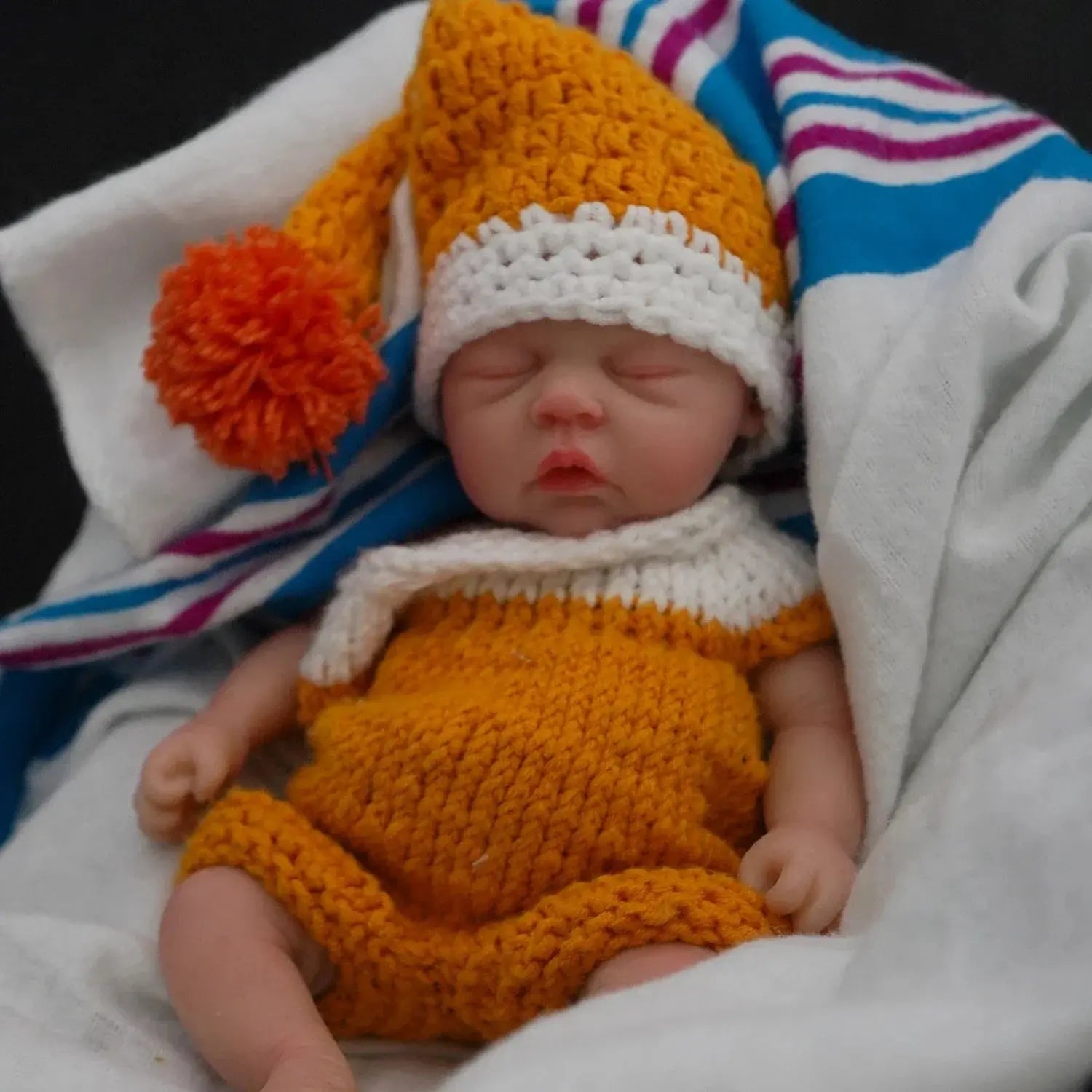 Image of Reborn Baby Dolls 7" Boy Micro Preemie Full Body Silicone Sleeping