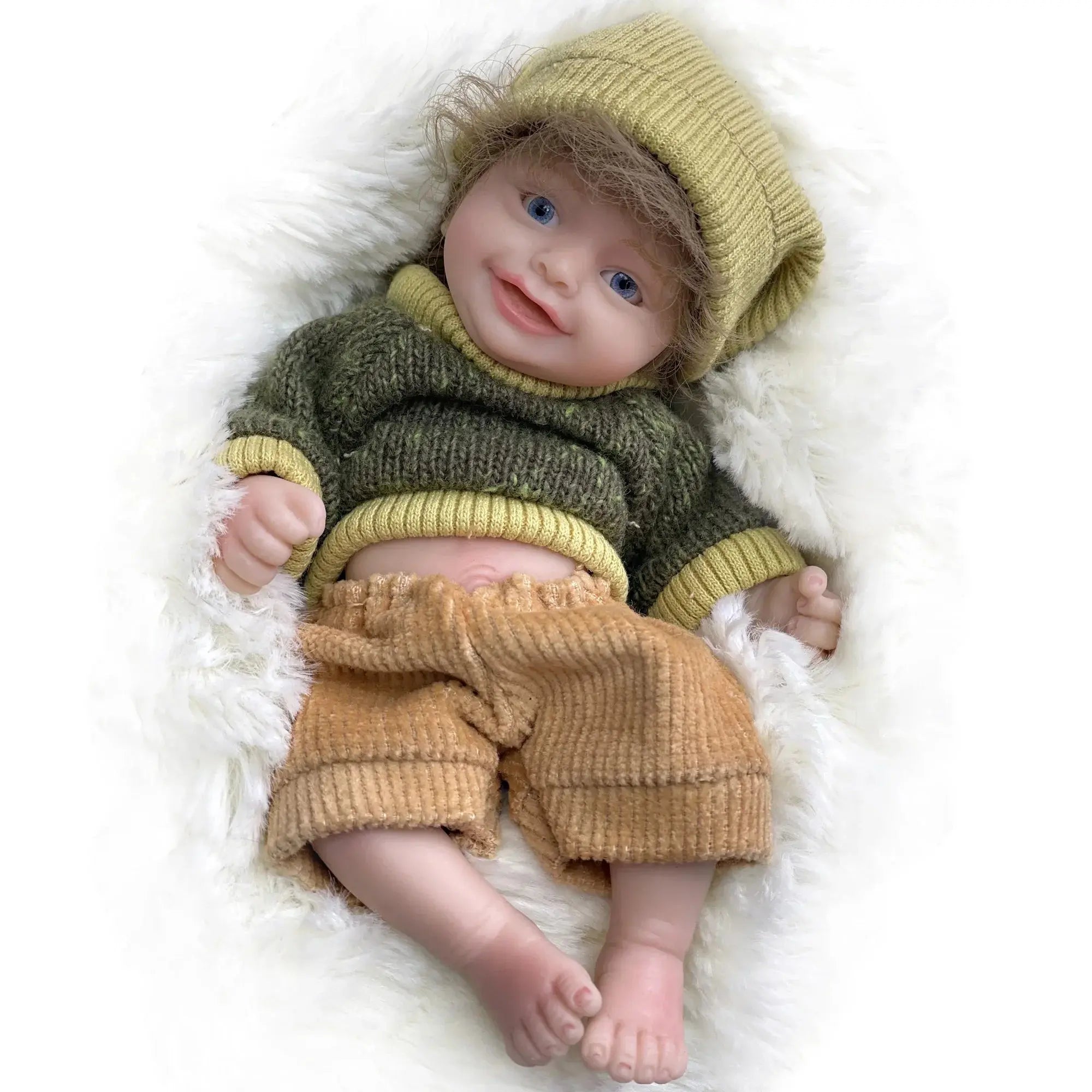 Image of Reborn Baby Dolls 6Inch Mini Palm Full Solid Silicone Bebe Reborn