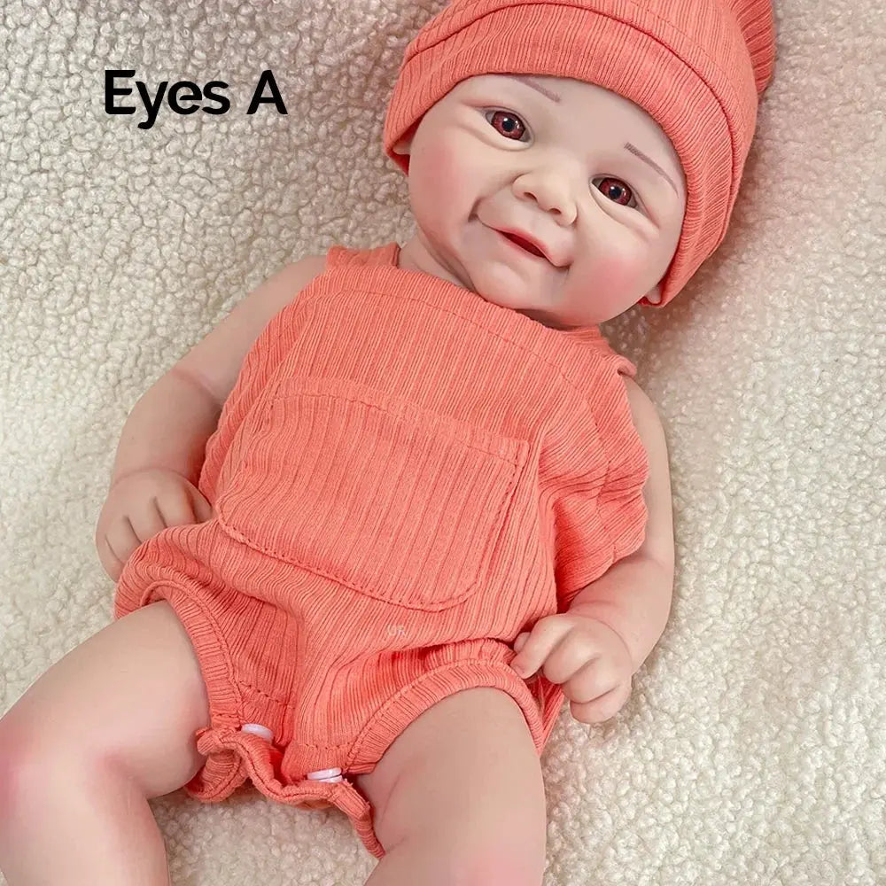 Image of Reborn Baby Dolls 17-Inch Full Solid Platinum Silicone Reborn Baby