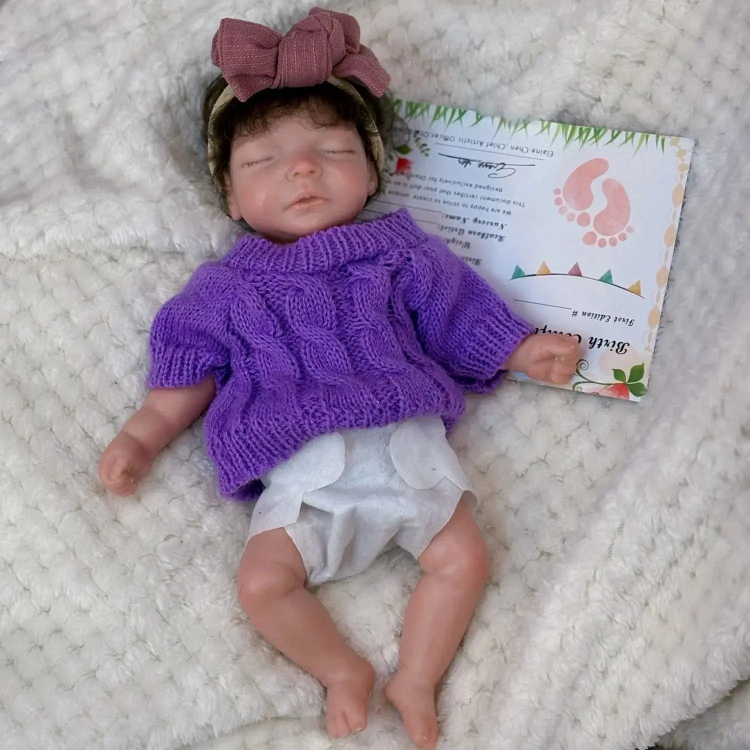 Image of Reborn Baby Dolls 10Inch Silicone Girl Can Open Mouth Reborn Doll