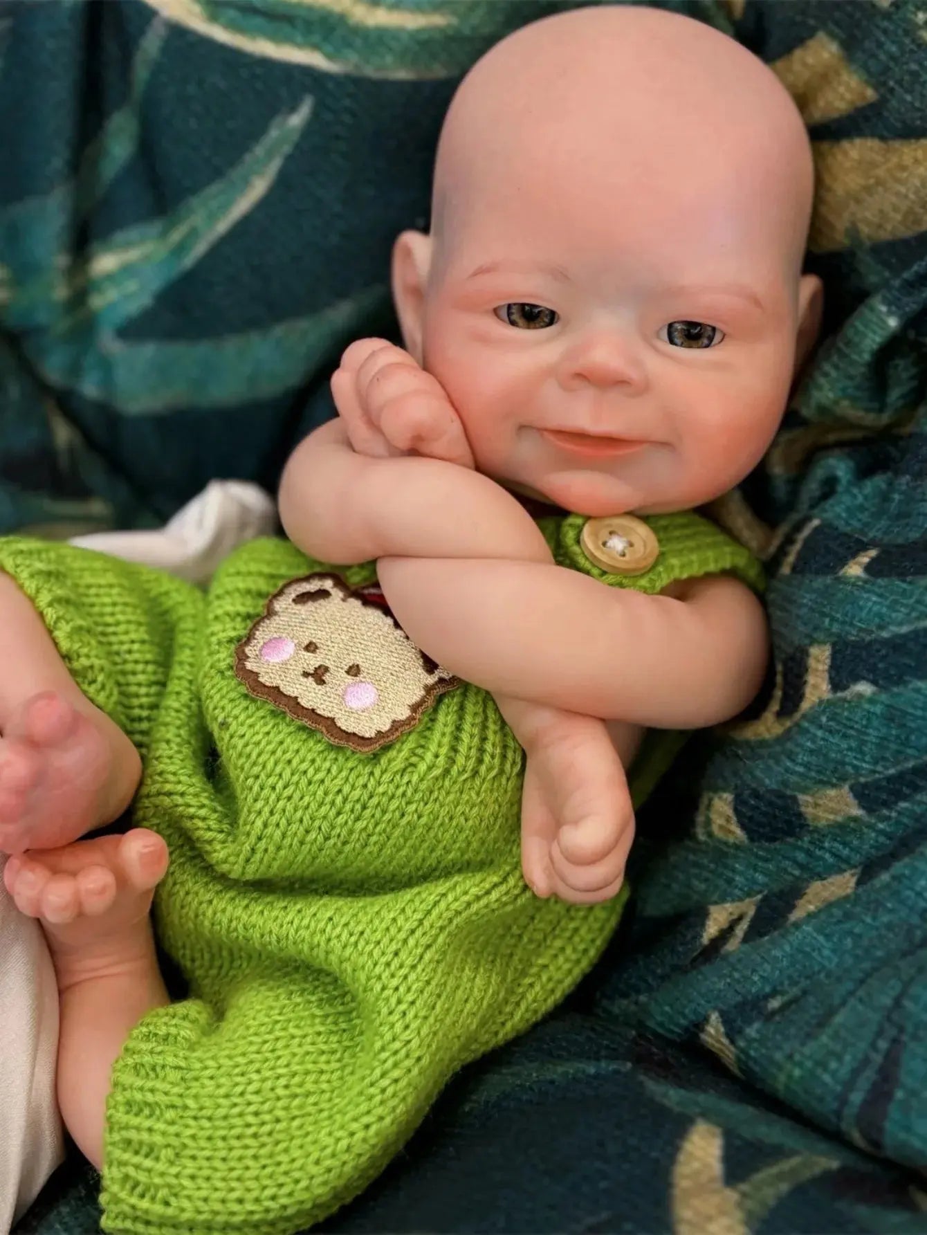 Image of Reborn Baby Dolls Handmade Soft Solid Silicone 13 Inch Full Body