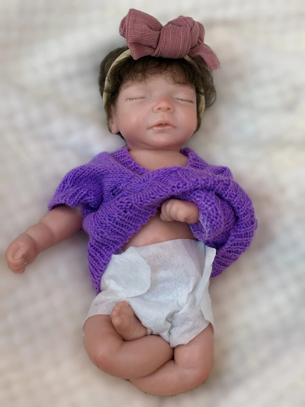 Image of Reborn Baby Dolls 10Inch Silicone Girl Can Open Mouth Reborn Doll