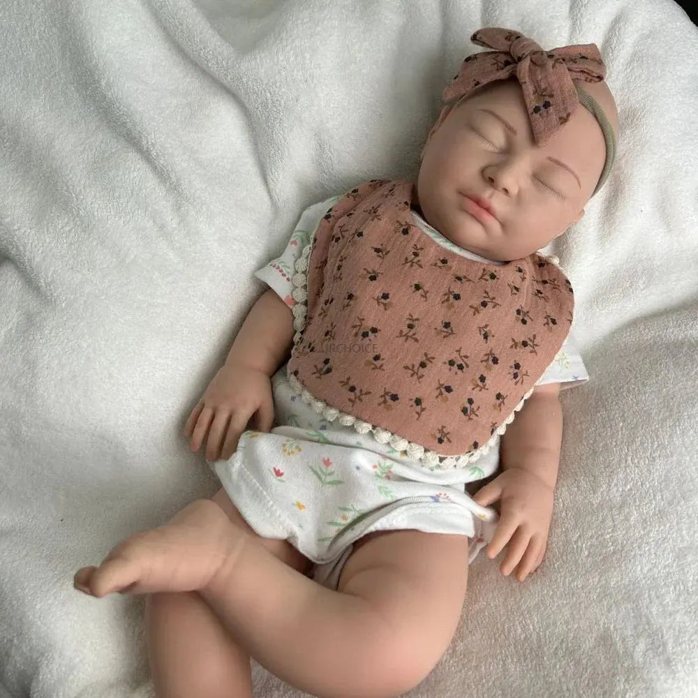 Image of Reborn Baby Dolls Handmade Soft 22Inch Silicone Reborn Baby Girl