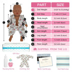 Image of Reborn Baby Dolls 7" Micro Preemie Full Body Silicone Black African