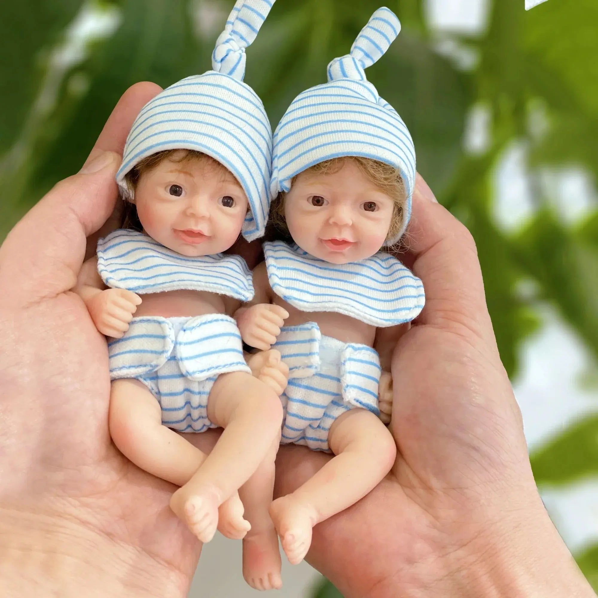 Image of Reborn Baby Dolls 6Inch Mini Palm Full Solid Silicone Bebe Reborn