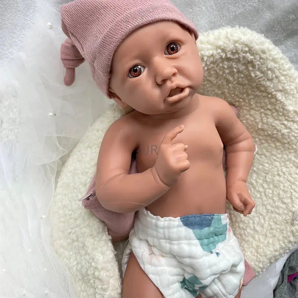 Image of Reborn Baby Dolls Lifelike Details 18Inch Full Body Solid Baby Girl