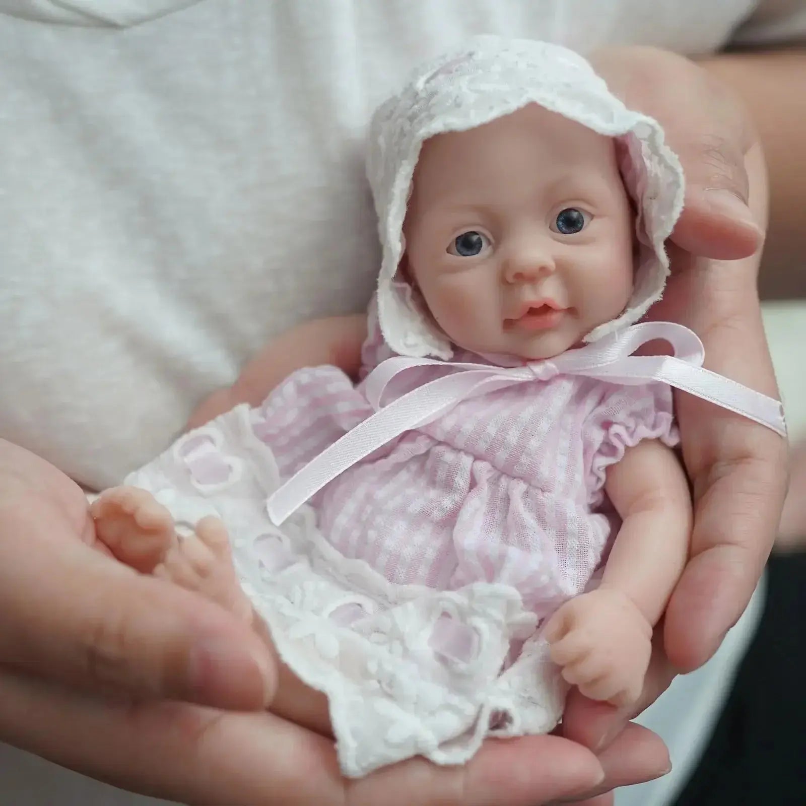 Image of Reborn Baby Dolls 7 Inch Mini Silicone Reborn Baby Doll Girl