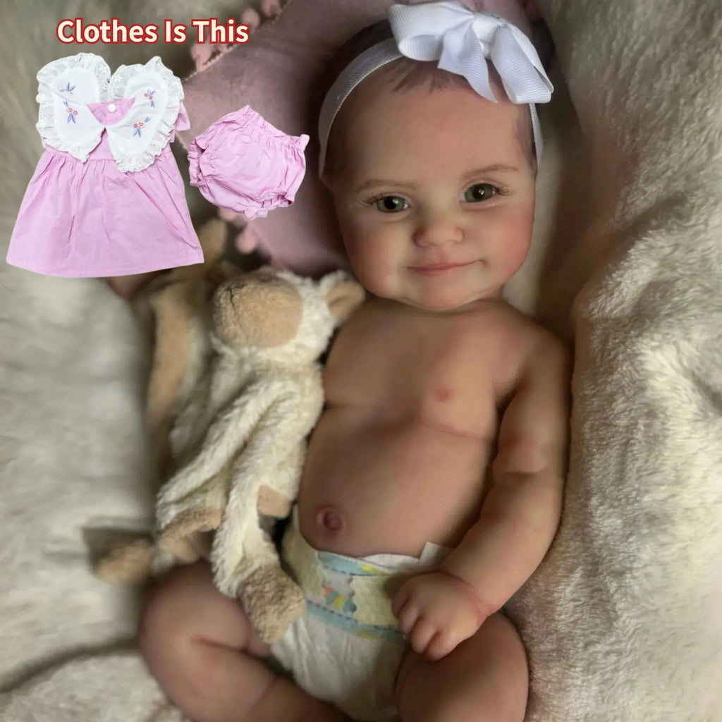 Image of Reborn Baby Dolls 47Cm Maddie Silicone Bebe Newborn Girl Handmade