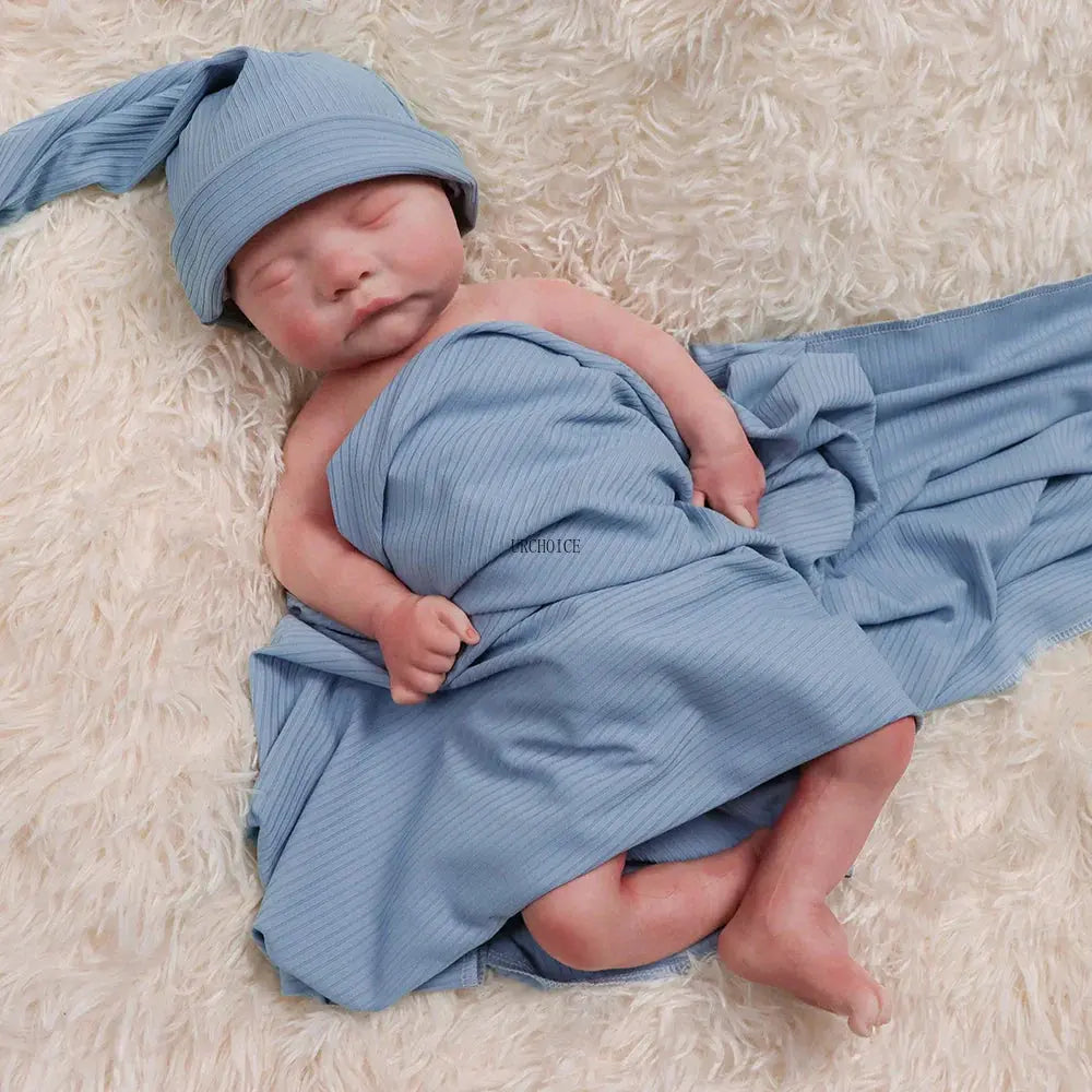 Image of Reborn Baby Dolls Reborn Corpo De Silicone 18'' Boy Full Body