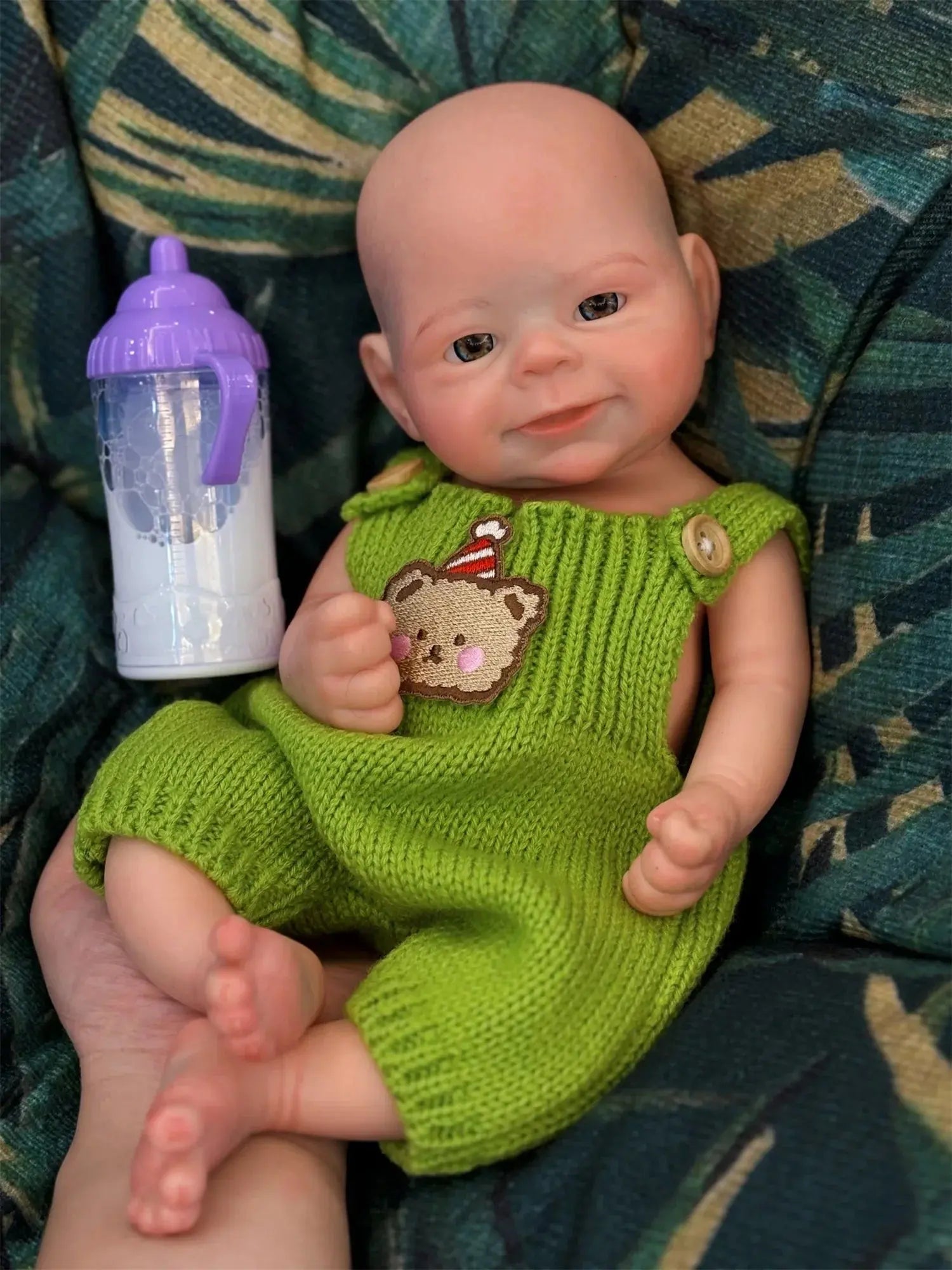 Image of Reborn Baby Dolls 33Cm Can Open Mouth Solid Bebe Reborn Girl/Boy With