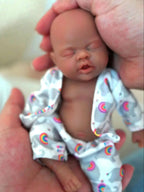 Image of Reborn Baby Dolls 7" Micro Preemie Full Body Silicone Black African