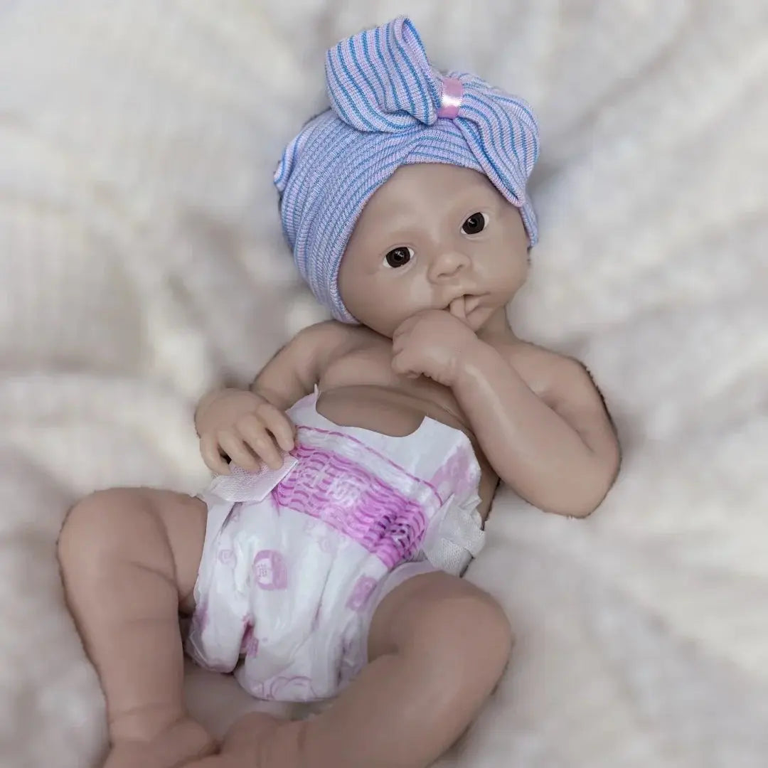Image of Reborn Baby Dolls 45Cm Open Mouth Meadow Solid Silicone Bébé Reborn