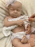 Image of Reborn Baby Dolls Saskia 18-Inch Loulou Full Silicone Reborn Girl |