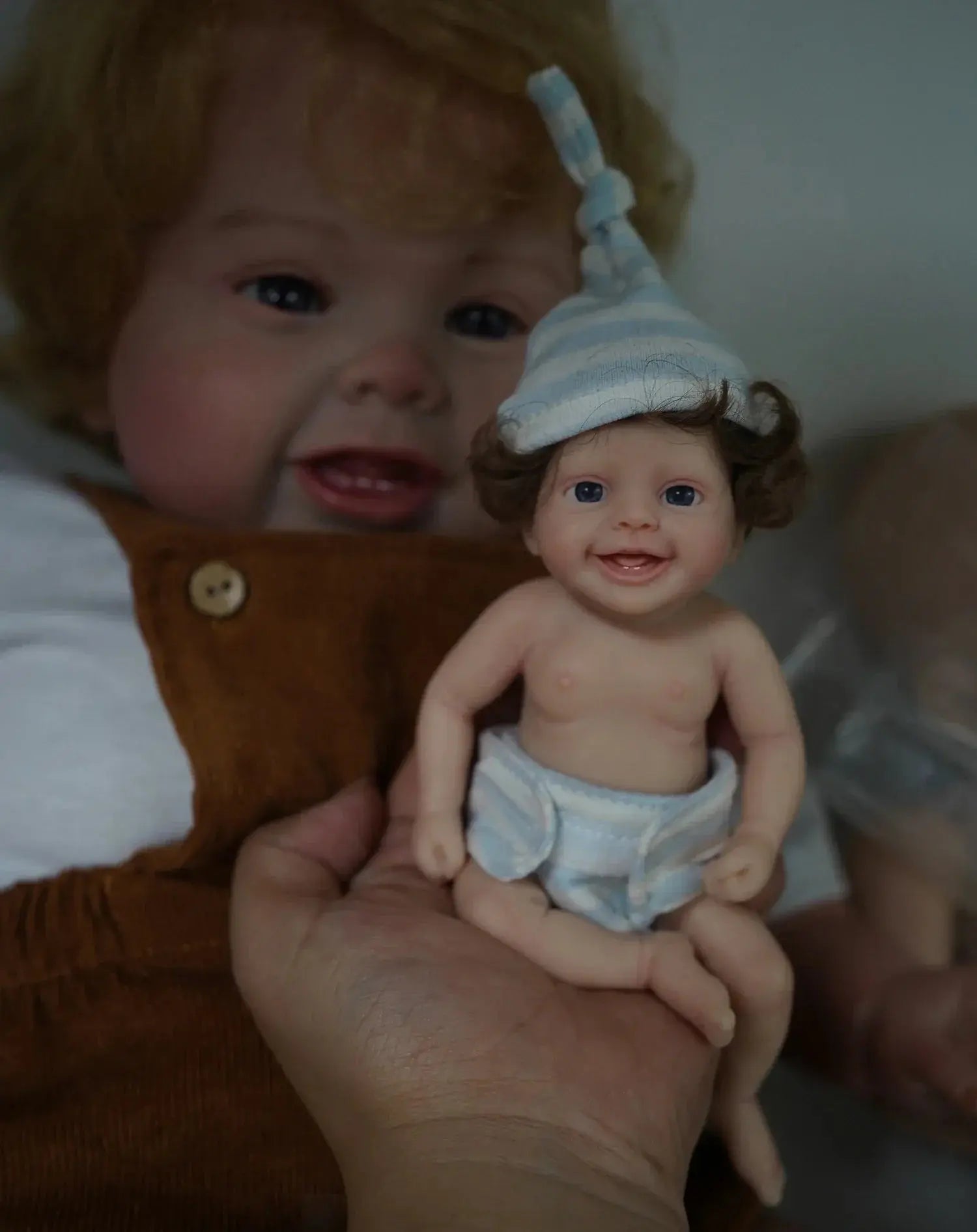 Image of Reborn Baby Dolls 6" Micro Preemie Full Body Silicone Big Eyes Bady