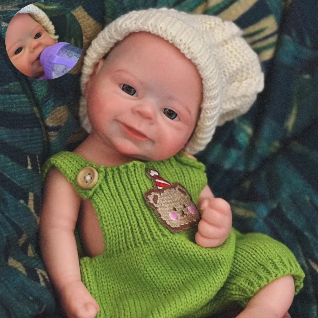 Image of Reborn Baby Dolls 33Cm Can Open Mouth Solid Bebe Reborn Girl/Boy With