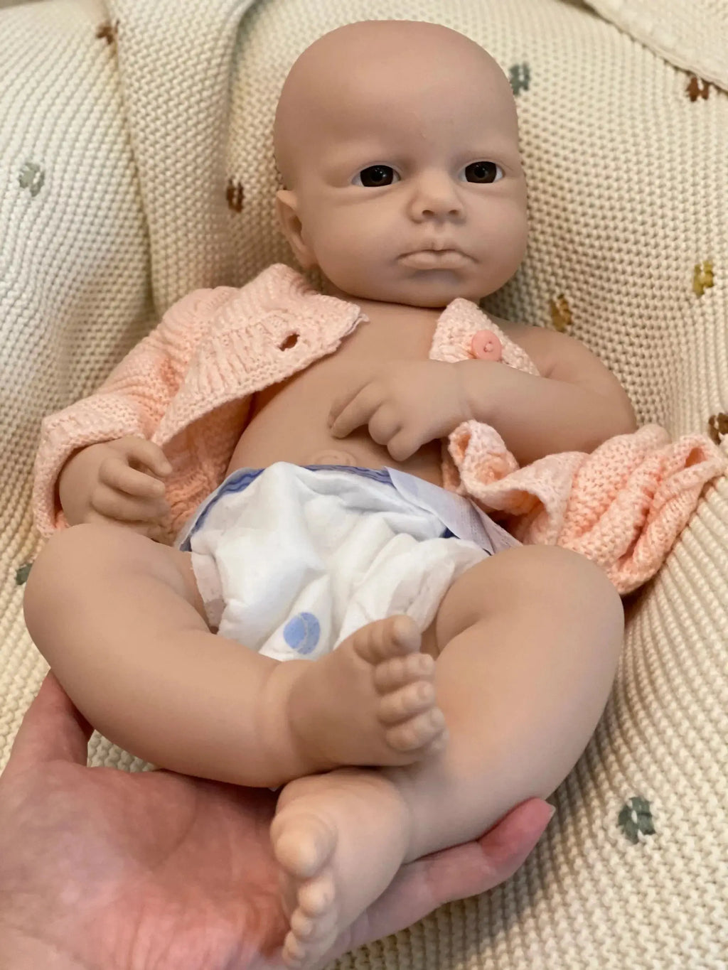 Image of Reborn Baby Dolls Loulou Boy/Girl 18Inch Bebê Reborn De Silicone