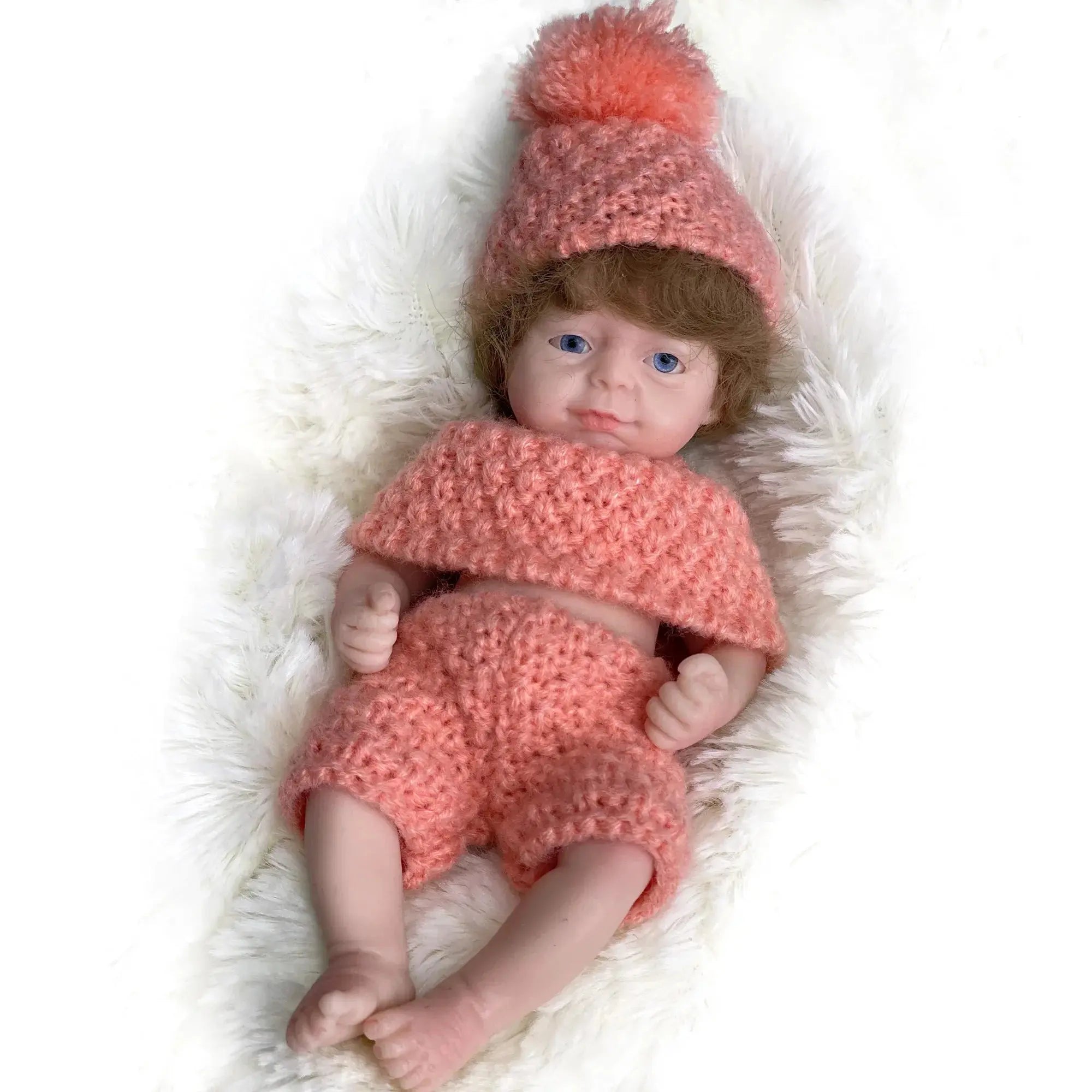 Image of Reborn Baby Dolls 6Inch Mini Palm Full Solid Silicone Bebe Reborn