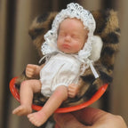 Image of Reborn Baby Dolls Anjo Doll 6 Inch Mini Palm Girl Loulou Soft Solid