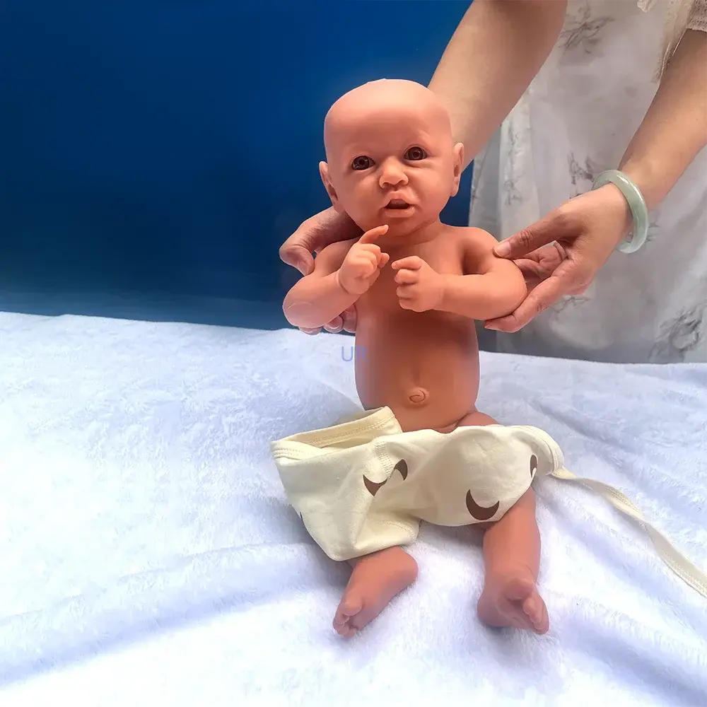 Image of Reborn Baby Dolls African Girl Prototype Dark Skin Doll Washable
