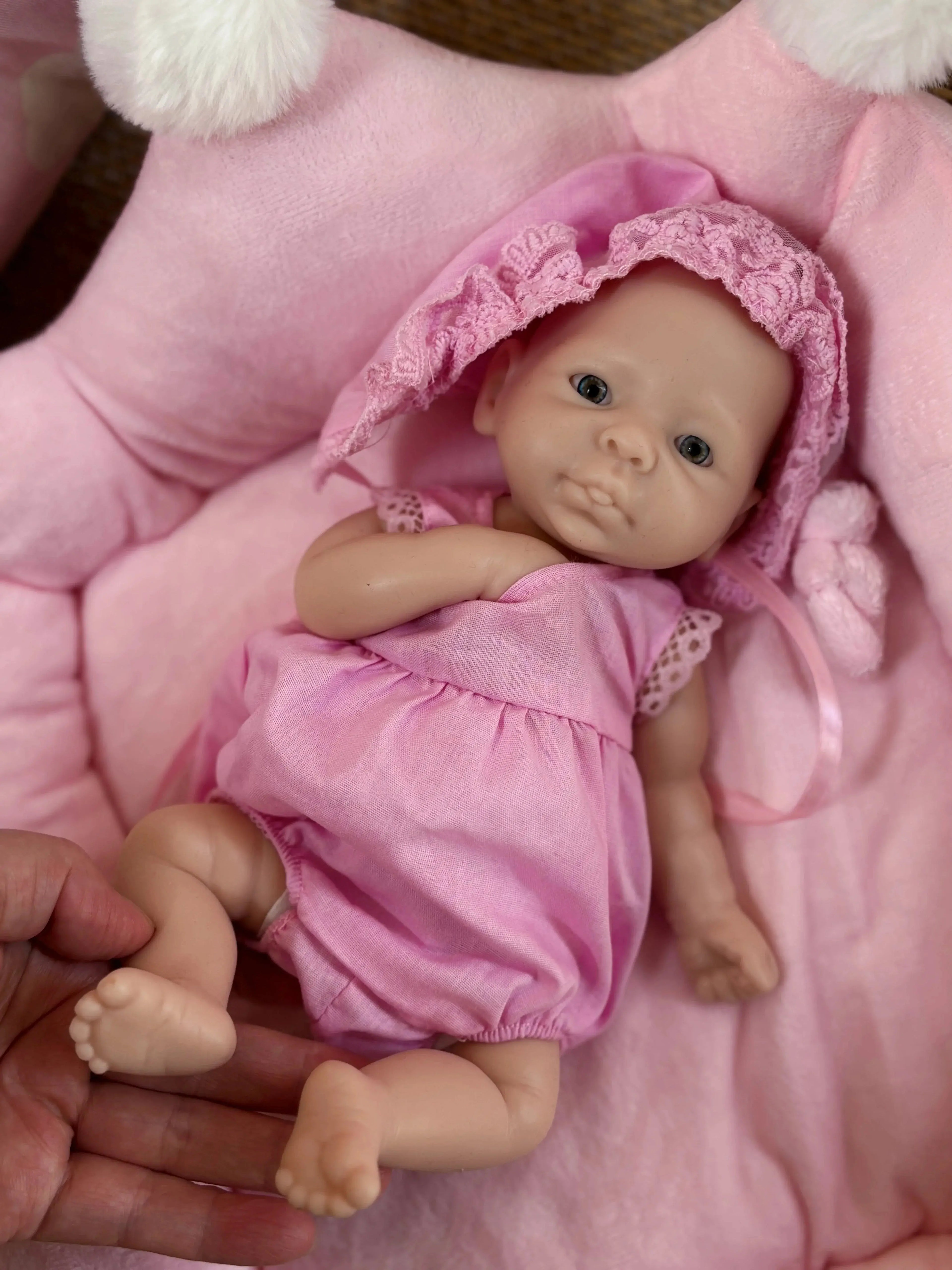 Image of Reborn Baby Dolls 10Inch Open Eyes Bebe Reborn De Silicona Girl Doll