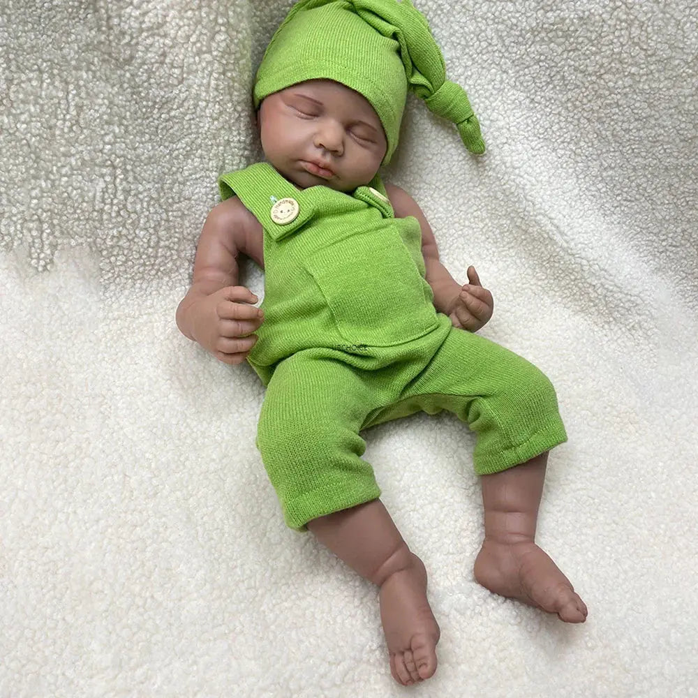 Image of Reborn Baby Dolls Collectible 20Inch Silicone Reborn African Baby