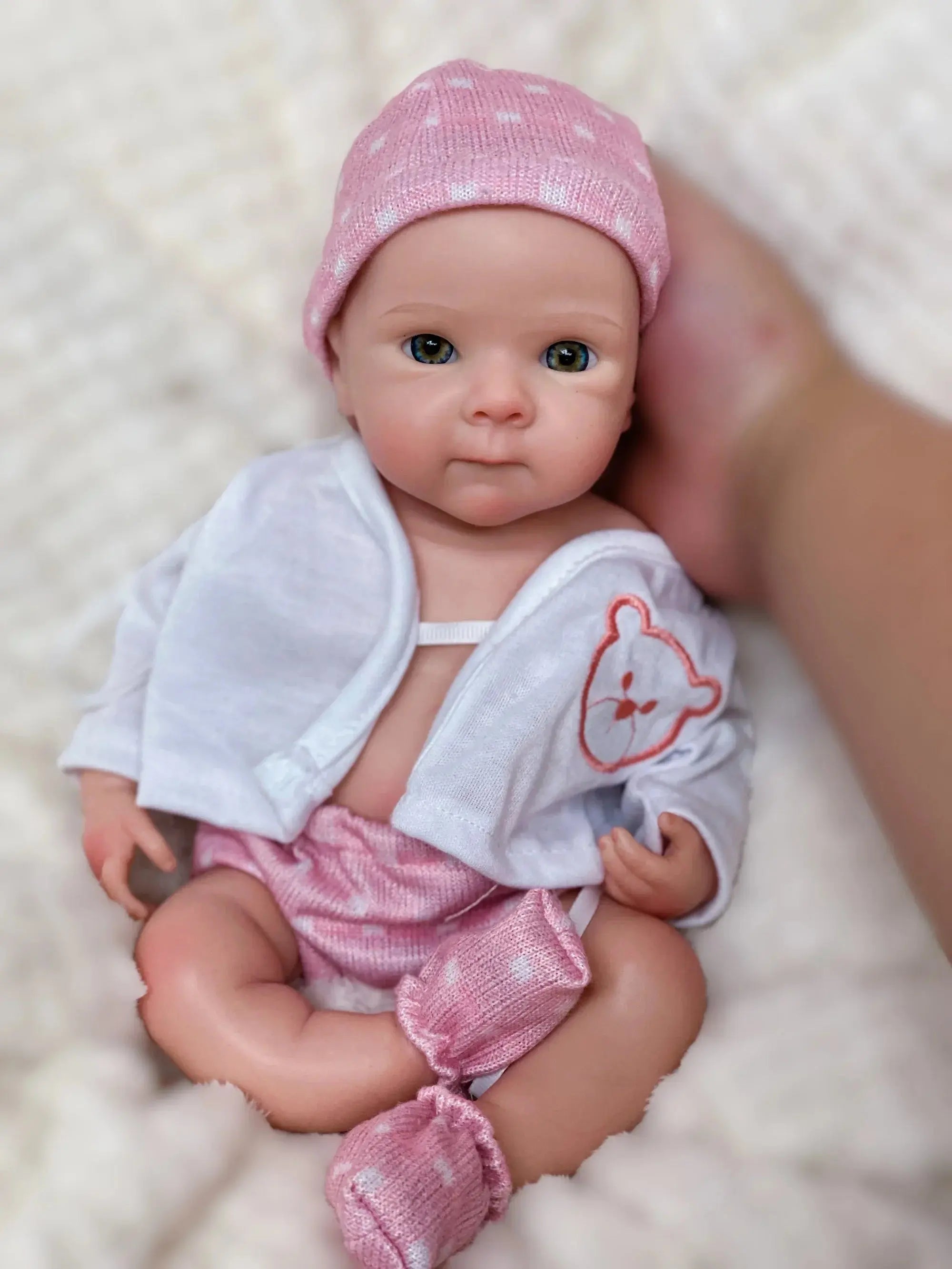 Image of Reborn Baby Dolls 13Inch Cute Girl Bettie Reborn Dolls Open Mouth