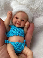 Image of Reborn Baby Dolls 6 Inch Solid Silicone Reborn Doll Girl And Boy