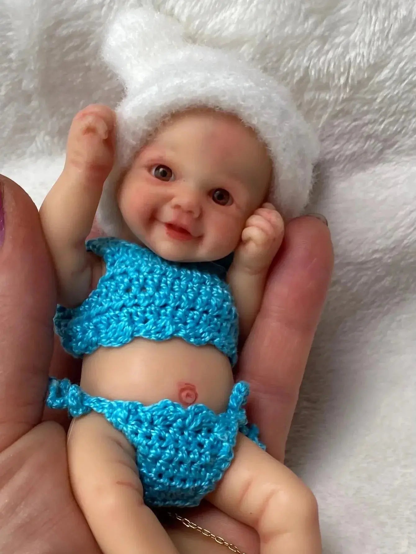Image of Reborn Baby Dolls 6 Inch Solid Silicone Reborn Doll Girl And Boy