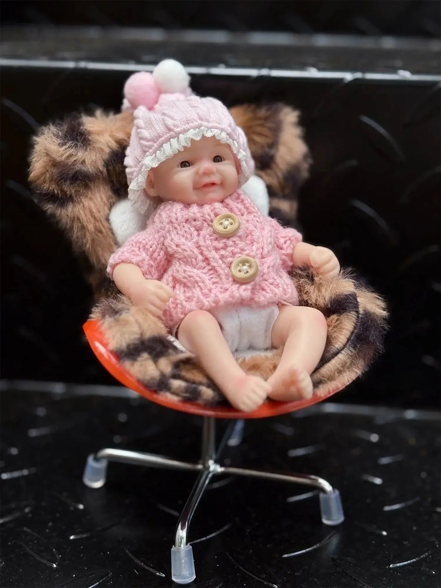 Image of Reborn Baby Dolls 15Cm Can Washable Mini Vivienne Solid Silicone Bebe