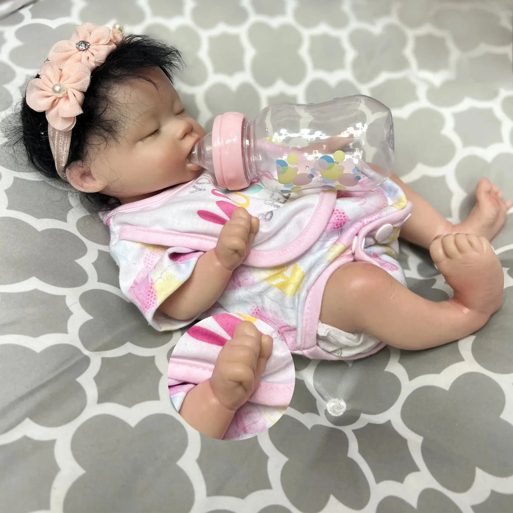 Image of Reborn Baby Dolls 35Cm Reborn Silicona Completo Finished Full