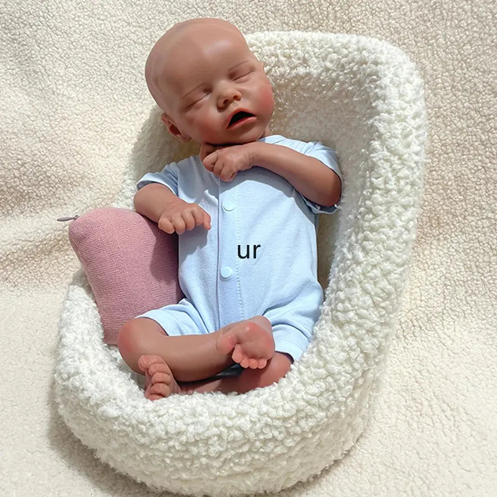 Image of Reborn Baby Dolls 18Inch Dark Skin Realistic Features & Soft Material