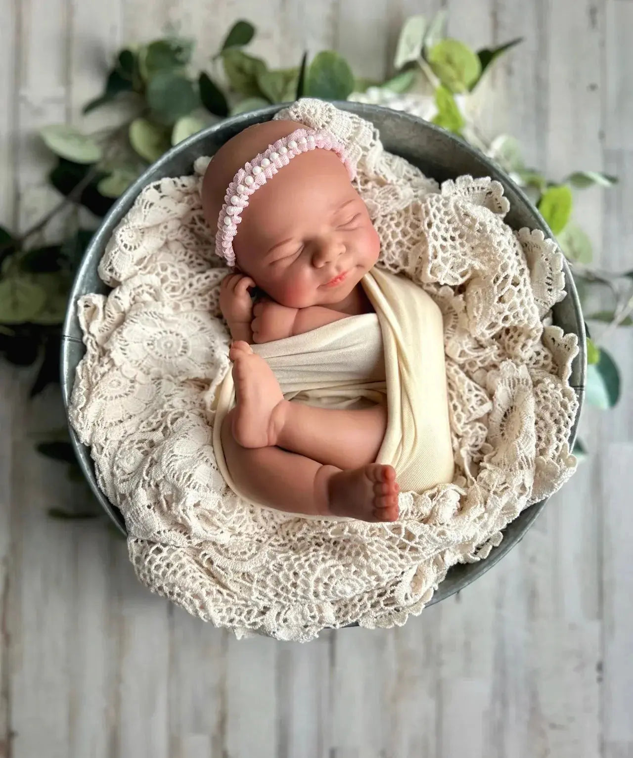 Image of Reborn Baby Dolls 18Inch Can Open Mouth Dark Skin Pascale Bebe Reborn