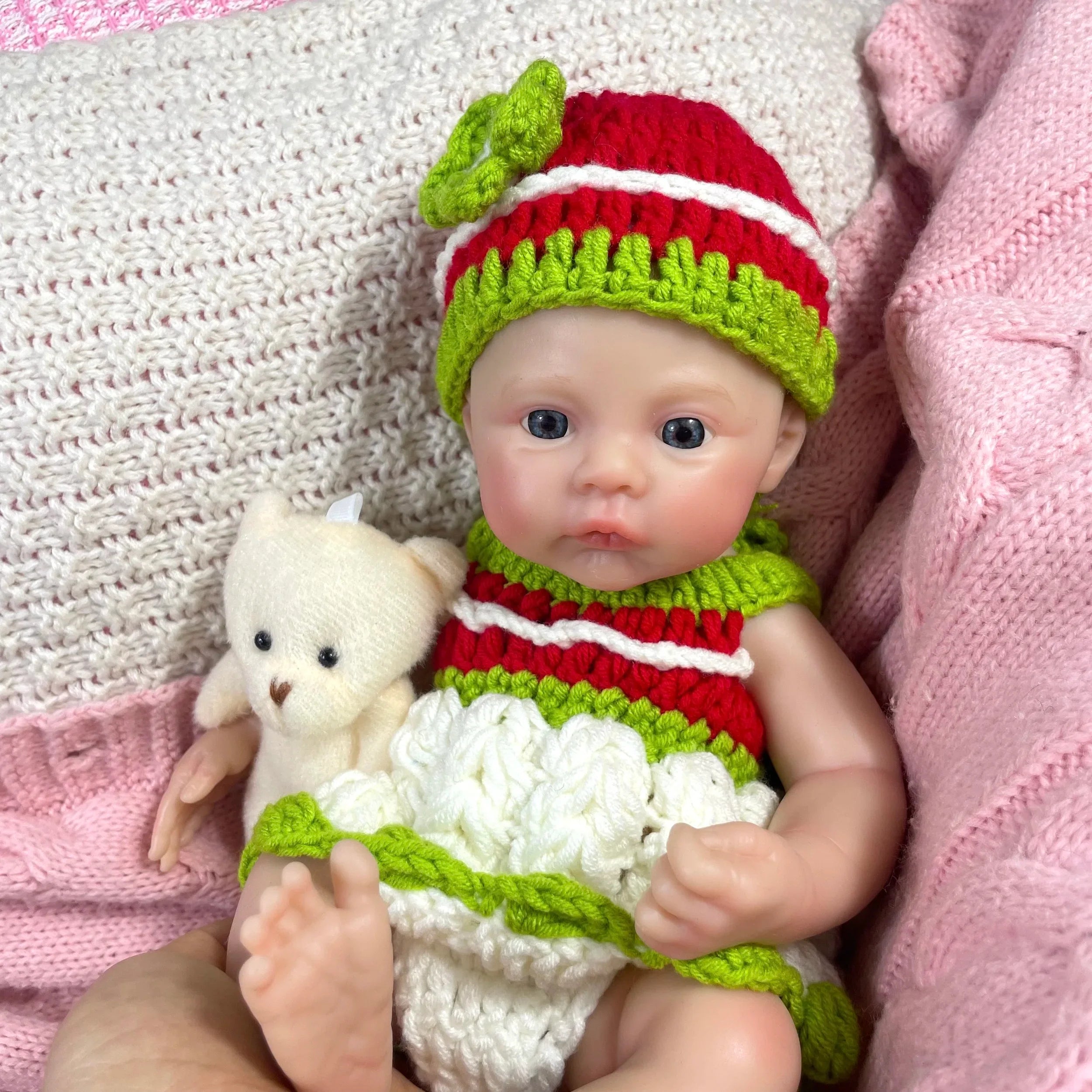 Image of Reborn Baby Dolls Mini 33Cm Full Silicon Reborn Baby Doll Meadow Open