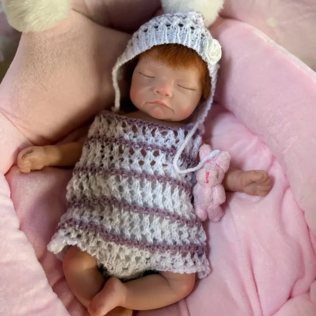 Image of Reborn Baby Dolls 26Cm Close Eyes Bebe Reborn De Silicona Girl Doll