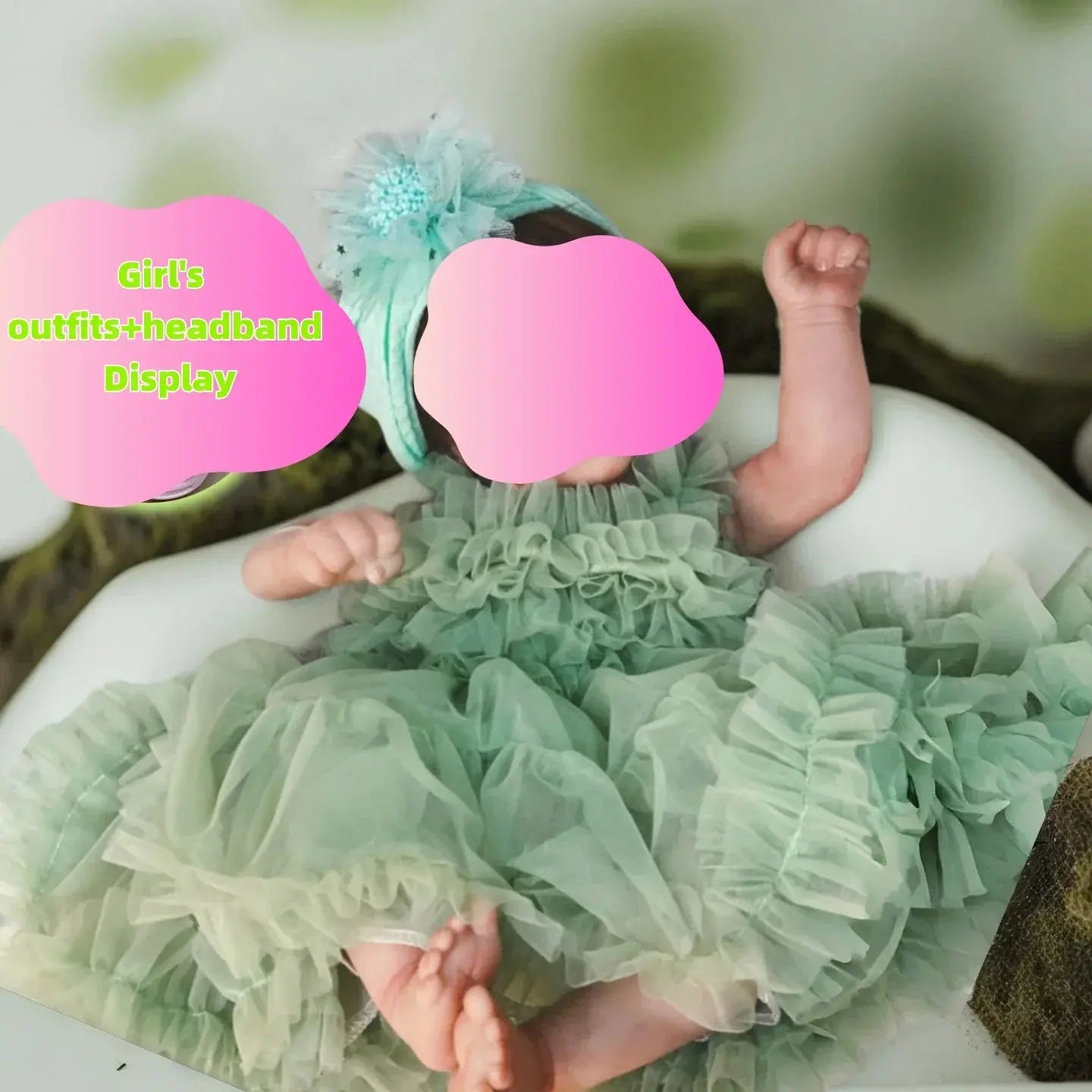 Image of Reborn Baby Dolls 43-45Cm Can Open Mouth Vivienne Washable Soft