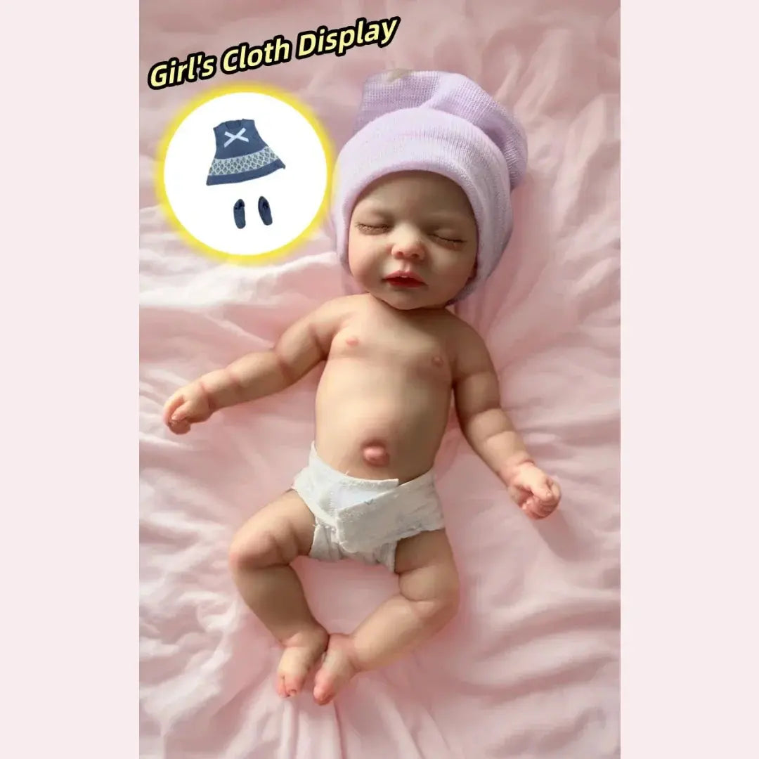 Image of Reborn Baby Dolls Open Mouth 10Inch Washable Bebe Reborn De Silicona