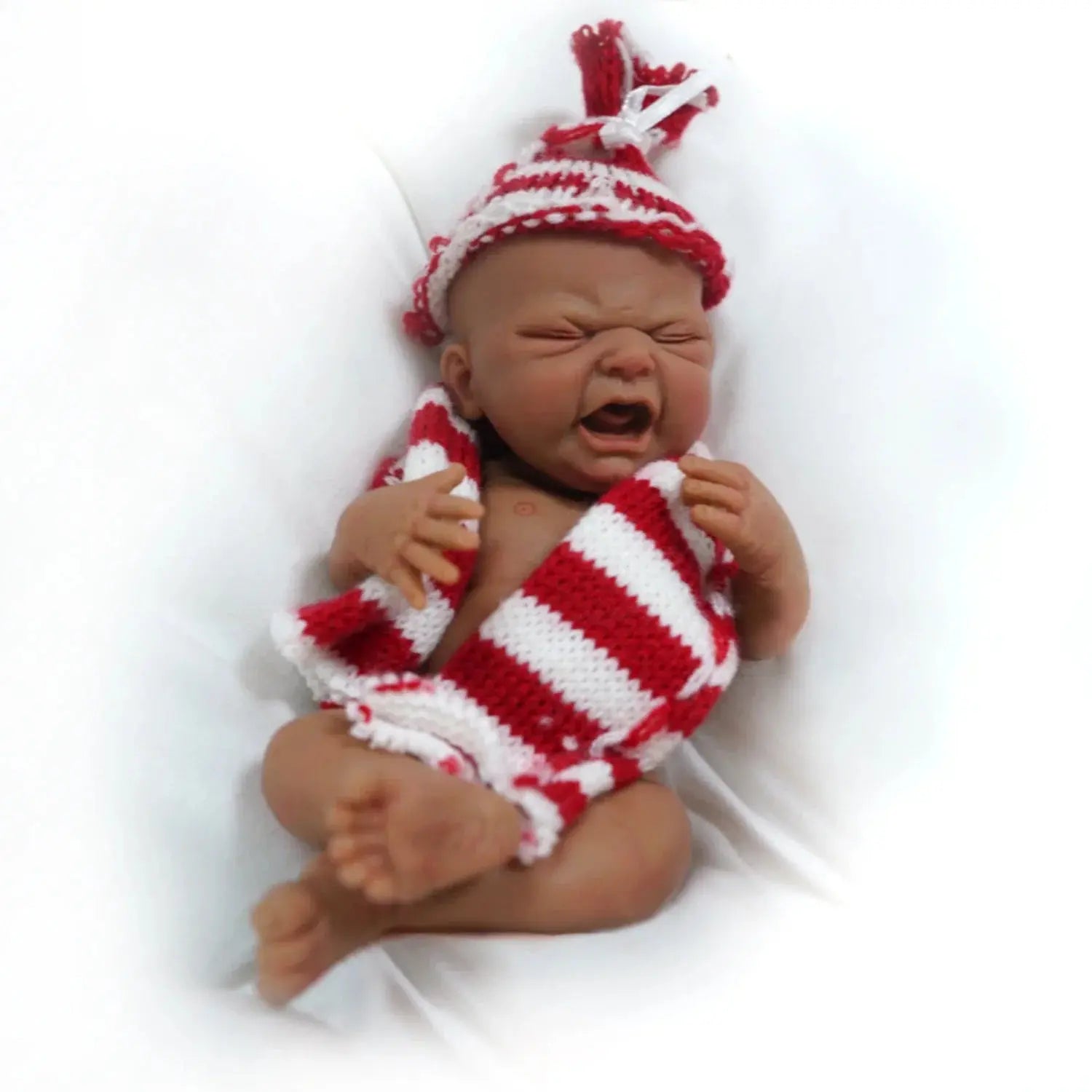 Image of Reborn Baby Dolls 7" Boy Micro Preemie Full Body Silicone Black Skin