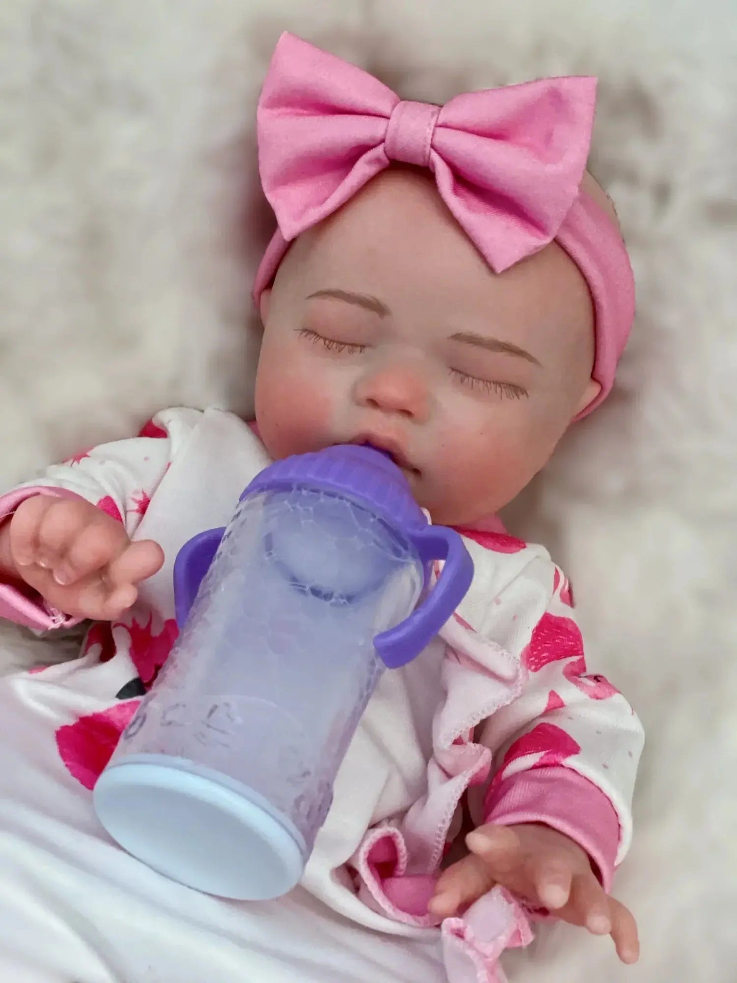 Image of Reborn Baby Dolls 35Cm Close Eyes Solid Silicone Bebe Reborn Girl Can