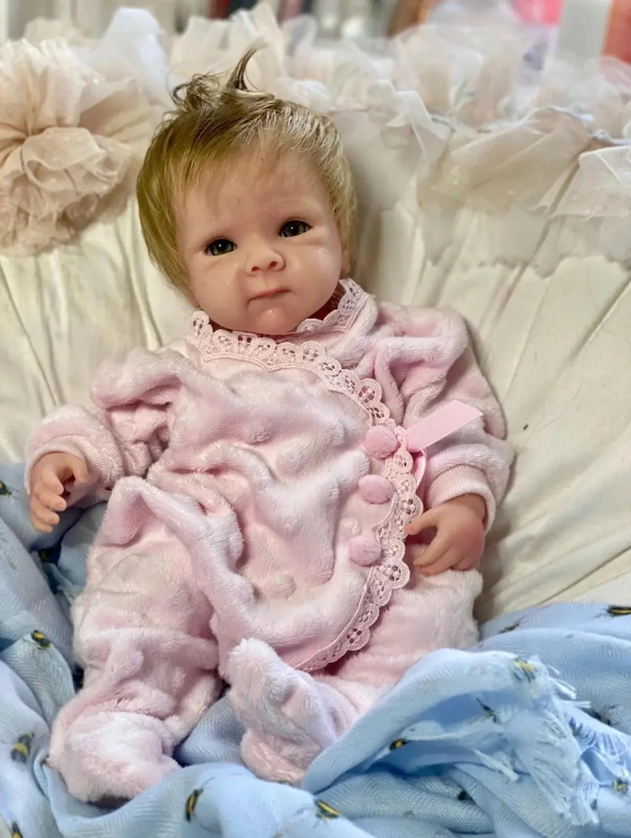 Image of Reborn Baby Dolls Can Open Mouth 33Cm Bettie Full Body Solid Silicone