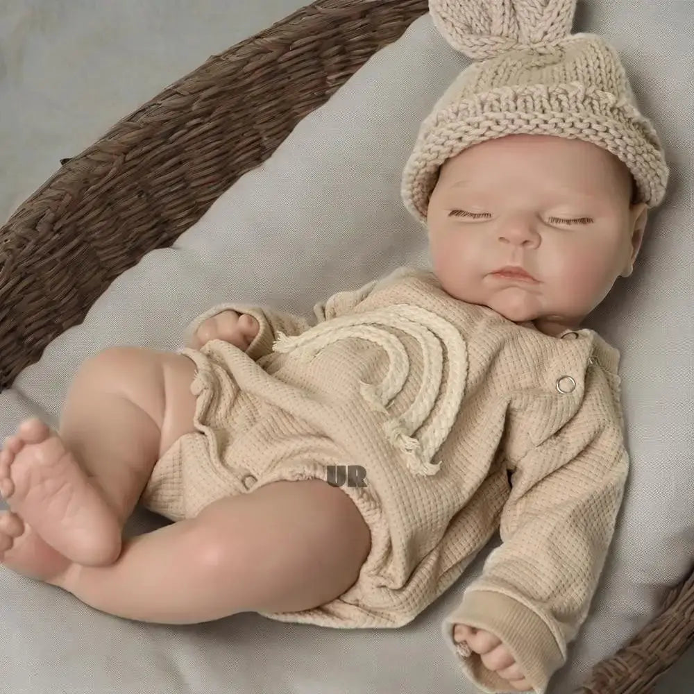 Image of Reborn Baby Dolls Fake Sleeping Silicone Reborn Baby Boy Newborn Doll