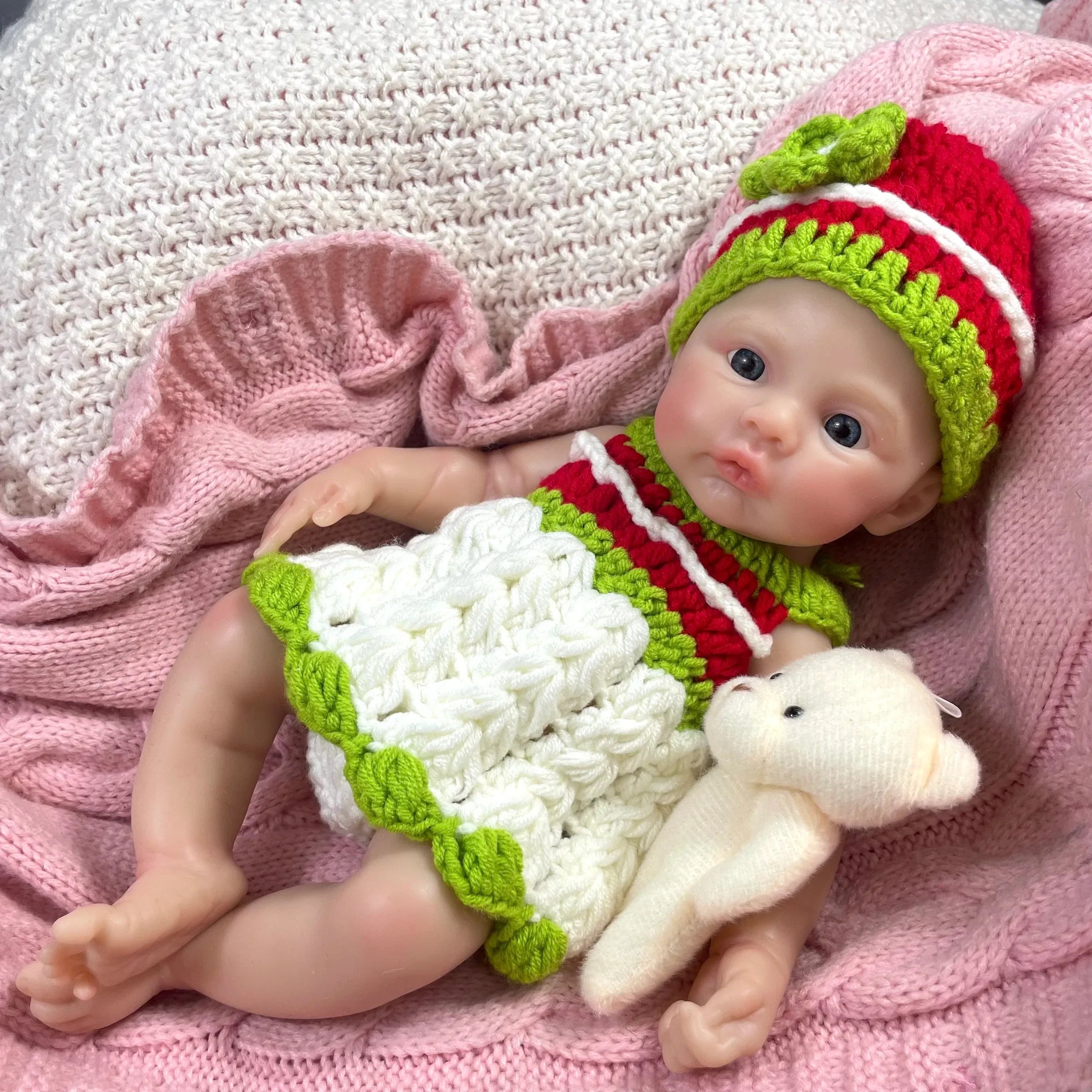 Image of Reborn Baby Dolls Mini 33Cm Full Silicon Reborn Baby Doll Meadow Open
