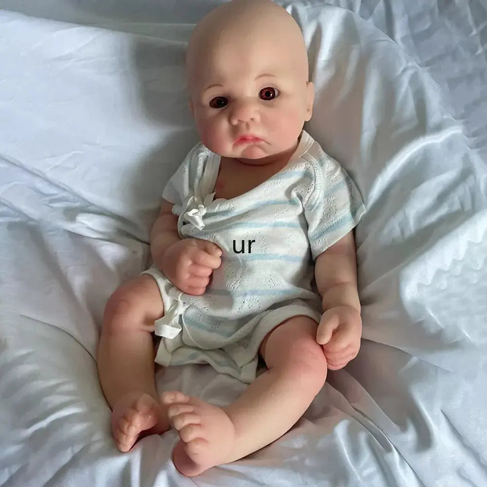Image of Reborn Baby Dolls Artist Reborner Painted 16" Weighted Soft Platinum
