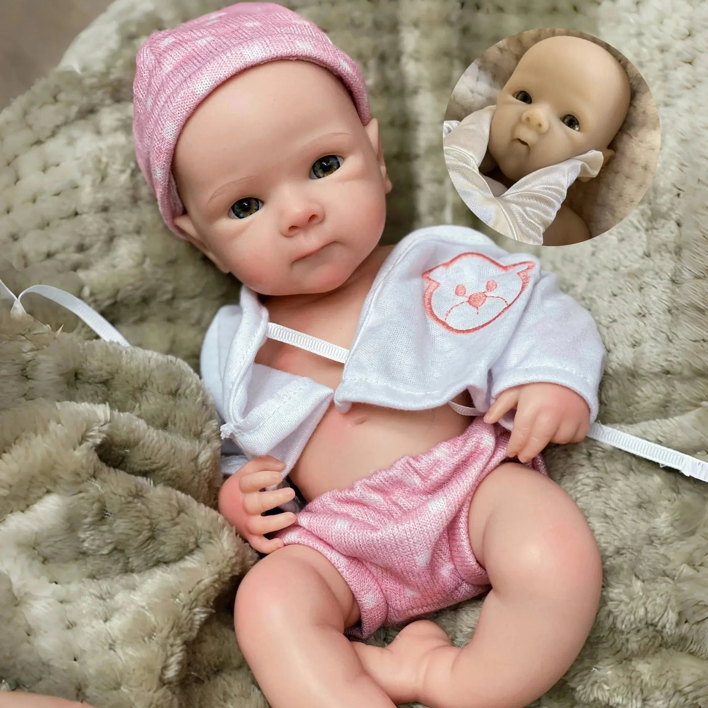 Image of Reborn Baby Dolls 13Inch Cute Girl Bettie Reborn Dolls Open Mouth