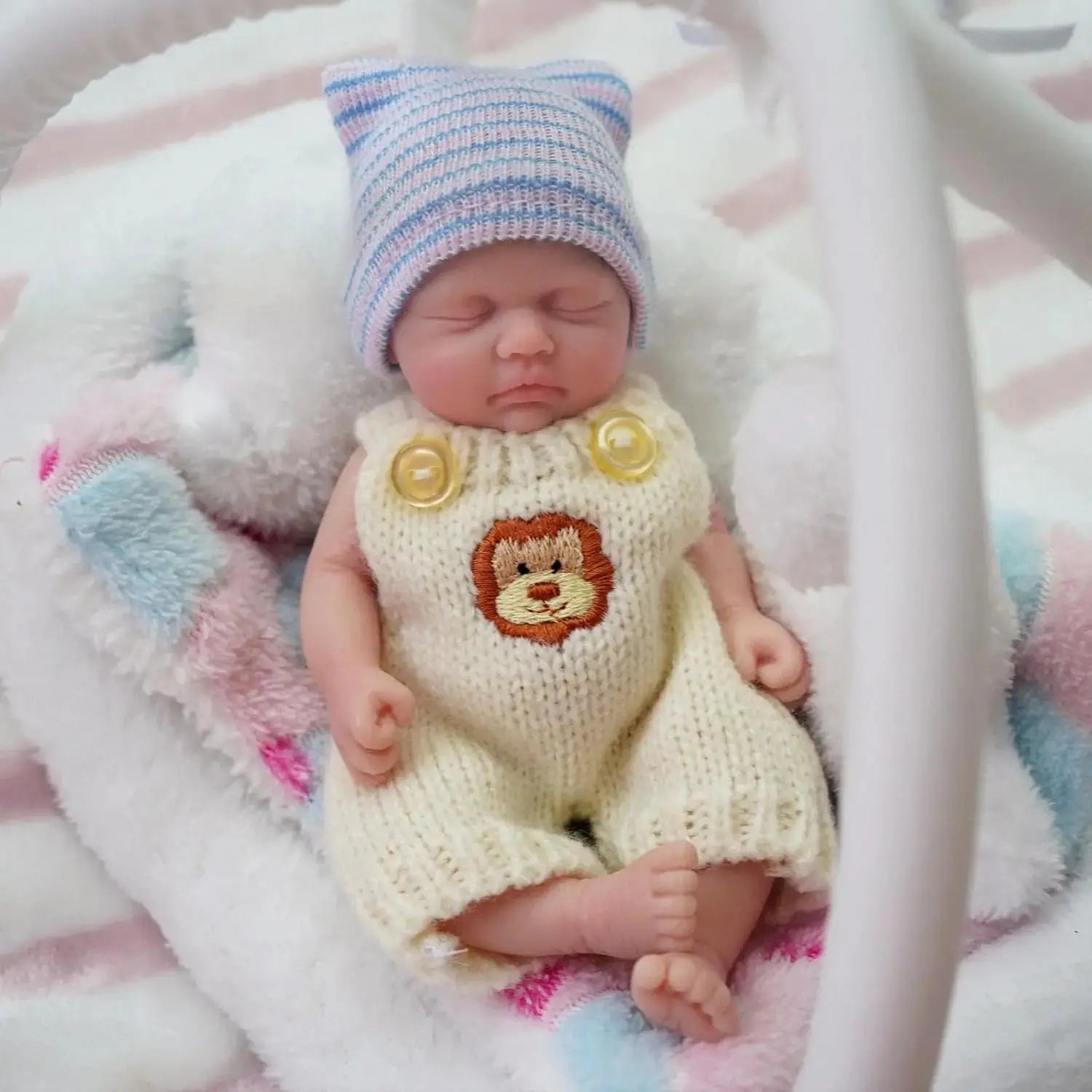 Image of Reborn Baby Dolls Mini Reborn Baby Doll Silicone Full Body 7 Inch