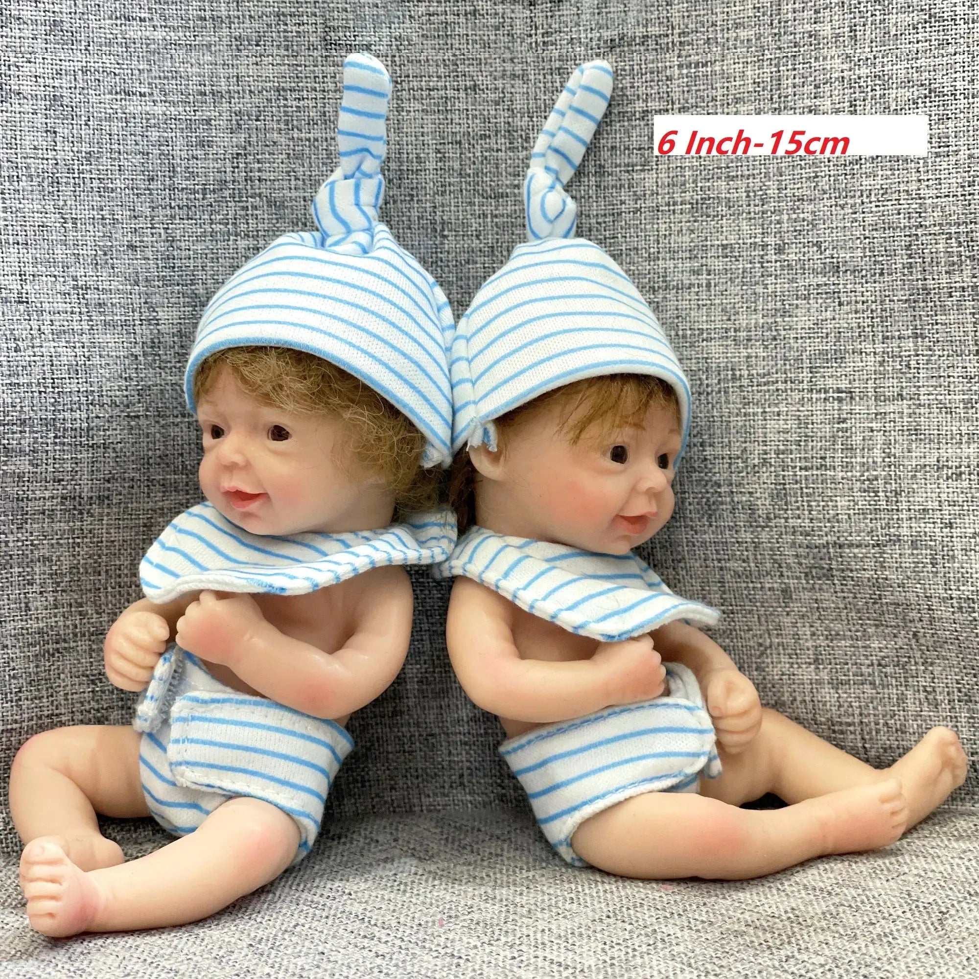 Image of Reborn Baby Dolls 6Inch Mini Palm Full Solid Silicone Bebe Reborn